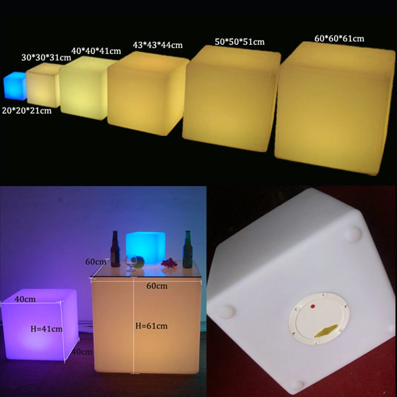 Waterproof LED Cube Furniture PE Plasti⪞ Light up LED Cube