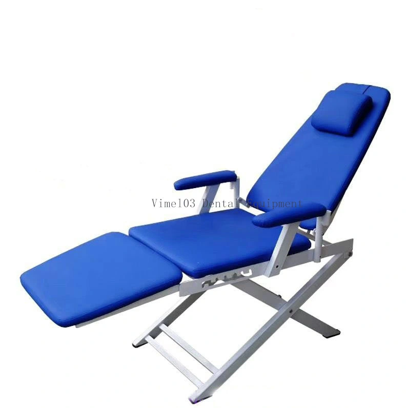 Portable Dental Folding Chair with LED Light and Air Turbine Unit