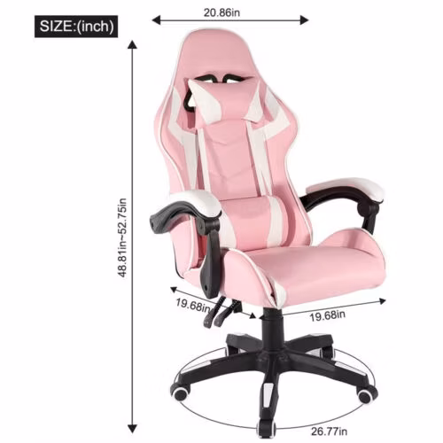 Sihoo RGB 조명 하이 백 컴퓨터 PU 가죽 책상 PC 레이싱 LED 조절 가능한 회전 의자