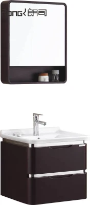 호화스러운 현대 디자인 LED 거울 나무로 되는 목욕탕 허영 허영 단위