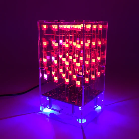 스펙트럼 444 이중 색상 라이트 큐브, 단일 칩 마이크로 컴퓨터 DIY 키트, 전자 DIY 생산, 안개 LED 조명 부품 키트